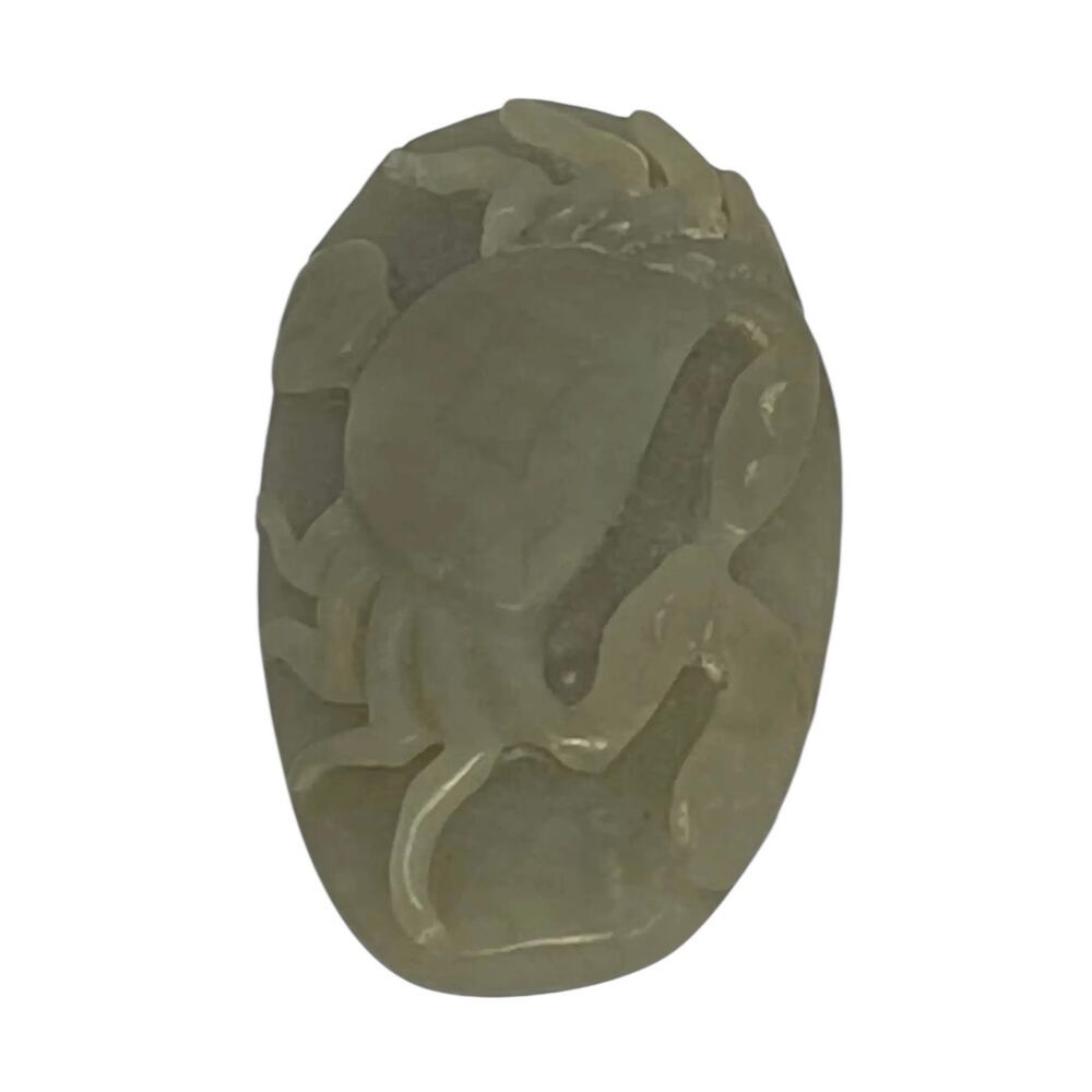 Estate Asian Carved Soapstone Crab Motif 1 5/8” Pendant - Picture 2 of 13